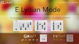 Steve Vai Style E Lydian mode Guitar Backing Track [upl. by Nivla]