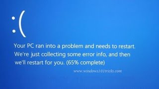 Fix Your PC Ran Into a Problem and Needs To Restart problem in Windows 10 [upl. by Idnahc]