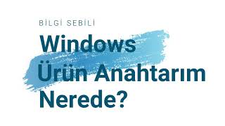 Windows 10 Ürün Anahtarı nasıl bulunur [upl. by Nollahp]