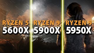 AMD Ryzen 5 5600X vs Ryzen 9 5900X vs Ryzen 9 5950X [upl. by Leisha]