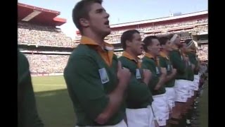 Anthem South Africa sing passionately at RWC 1995 [upl. by Mazman]