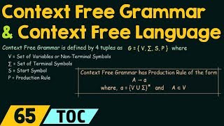 Context Free Grammar amp Context Free Language [upl. by Jahdol]