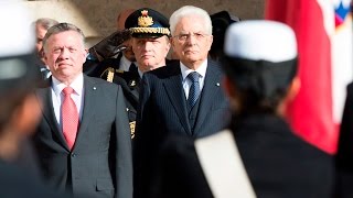 Mattarella incontra il Re e la Regina di Giordania [upl. by Amles]