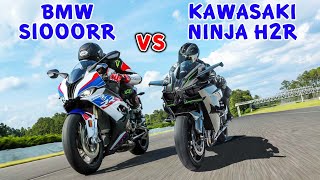 bmw s1000rr vs kawasaki h2r Drag Race  Acceleration Comparison [upl. by Yenohtna]