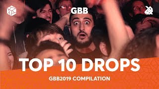 TOP 10 DROPS 😱 Grand Beatbox Battle Solo 2019 [upl. by Ahsitahs410]