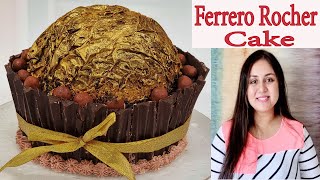 ferrero rocher cake recipe  how to make ferrero rocher cake [upl. by Saleme]