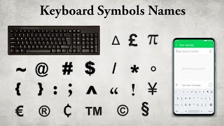 Keyboard Symbols Names  Mobile Keyboard Symbols Names [upl. by Negris]