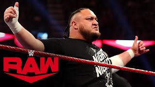 Samoa Joe makes surprise return to help KO amp Co Raw Feb 10 2020 [upl. by Oibaf831]