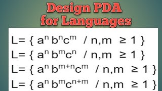 43 Design of Push Down Automata Examples Part2  PDA  TOC FLAT [upl. by Anifled509]