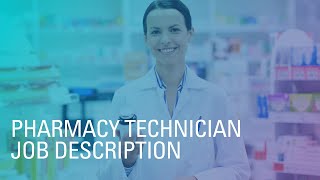 Pharmacy Technician Job Description [upl. by Arhas]