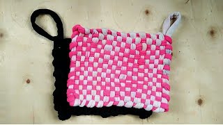 DIY potholder using unused clothes shirts [upl. by Sibylle]