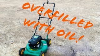 How to Fix a Mower Overfilled with Oil [upl. by Dorej708]