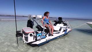 PowerPole Micro Anchor on a Fishing Yamaha WaveRunner How To [upl. by Ajim]