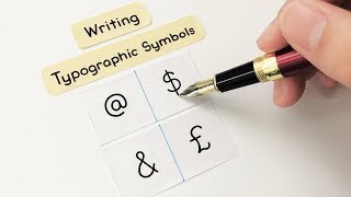 Writing Typographic Symbols [upl. by Eira217]