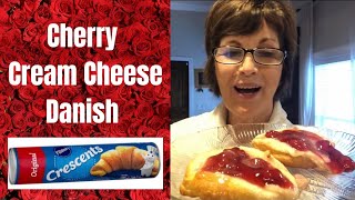 Cheese Cream Danish  Cherry Danish  Pillsbury Crescent Rolls [upl. by Eserehs]