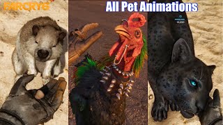 Far Cry 6  Petting all Companions amp Animals Pet Animations [upl. by Holihs776]