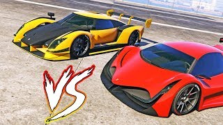 GTA V  SUPER CARROS Devest Eight vs Overflod Autarch  Qual é o mais rápido [upl. by Ahras]