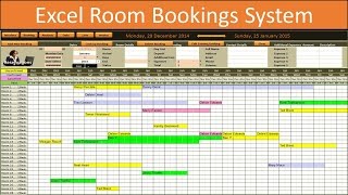 Excel Room Bookings Calendar [upl. by Nibot]