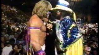 quotMacho Manquot Randy Savage vs The Ultimate Warrior Promo [upl. by Aeiram945]