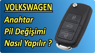 Volkswagen Anahtar Pil Değişimi Nasıl Yapılır   Key Battery Change Replacement [upl. by Breena]