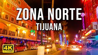 Zona Norte Tijuana  Red Light District Drive  Tijuana Nightlife  Baja California  Mexico [upl. by Savvas]