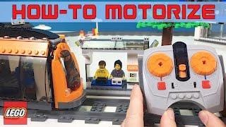 HowTo Motorize Lego CITY SQUARE TRAM DIY 60097 [upl. by Vassell]