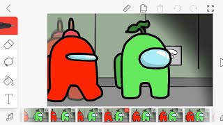 Flipaclip Among us Animation Tutorial Finger Animation Process [upl. by Quintus]