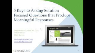 5 Keys to Asking Solution Focused Questions that Produce Meaningful Responses [upl. by Strang999]