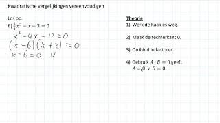 Kwadratische vergelijkingen vereenvoudigen 3 HAVO [upl. by Ivey]