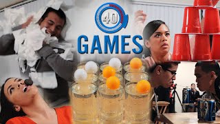 Minute to Win It Games The 40 Greatest Party Games PART 1 [upl. by Ahsinom576]