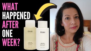 HAIR LOSS SUFFERER REVIEWS OUAI FINE HAIR SHAMPOO AND CONDITIONER  Is It Good For Thinning Hair [upl. by Atilol211]