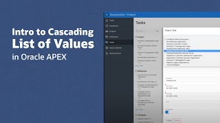 Intro to Cascading List of Values in Oracle APEX [upl. by Nairahcaz562]