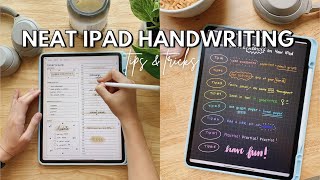 HOW TO WRITE NEATLY ON YOUR IPAD  Tips to Take Aesthetic Notes amp Improve Your Handwriting On iPads [upl. by Nnywg]