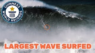 Largest Wave Surfed  Guinness World Records [upl. by Suoicserp]