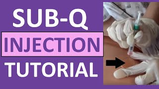 How to Give a Subq Subcutaneous Injection Shot [upl. by Palladin]