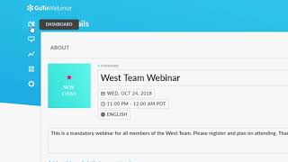 GoToWebinar Organzier Quick Start [upl. by Guglielmo]