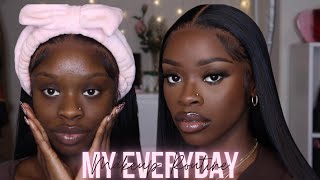 Detailed Soft Glam Everyday Makeup Routine For Dark Skin WOC  Beginner Friendly Step By Step [upl. by Norha558]