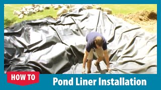 Water Garden – Pond Liner amp Underlayment  Pond Linder Installation [upl. by Atsirhc]