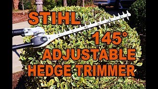 Stihl 145 adjustable hedge trimmer attachment [upl. by Tertia]