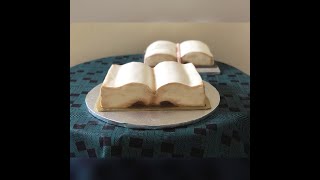 Book cake  comment faire un gâteau en forme de livre [upl. by Acinorehs]