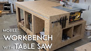 DIY Mobile Workbench with Table Saw [upl. by Birk529]