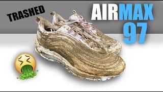 Restoring the DIRTIEST Air Max 97s  Does RESHOEVN8R work [upl. by Ivah]