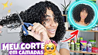 MELHOR CORTE para CABELOS CACHEADOS e CRESPOS  como cortar cabelo cacheado sozinha [upl. by Toddy823]