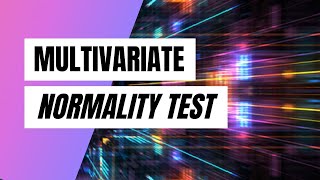 Multivariate Normality test using SPSS [upl. by Stolzer]