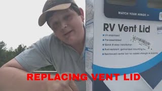 Replacing RV Roof Vent LidCover Camco RV Vent lid [upl. by Amble730]