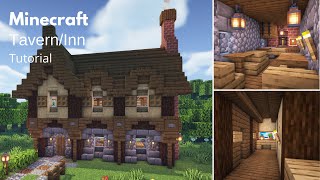 Minecraft How to Build a Medieval TavernInn Interior Tutorial [upl. by Eniamrahs697]