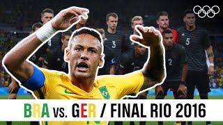 🇧🇷 Brazil vs 🇩🇪 Germany  Mens ⚽ Football Final Rio 2016 [upl. by Ynneg241]