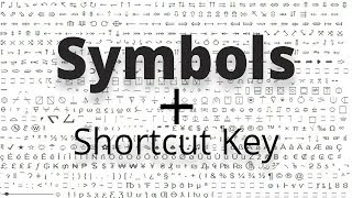 Common Symbols With Shortcut Keys Important [upl. by Ekaj]