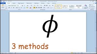 How to insert phi symbol in Microsoft Word [upl. by Aruat]