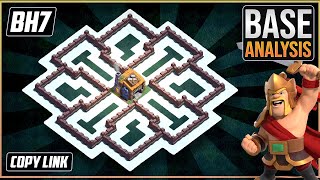 ULTIMATE BH7 TROPHY defense Base 2021 Builder Hall 7 Trophy Base Design with Copy Link  COC [upl. by Meta]